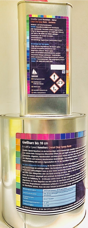 Kristallklar Epoxid Kunstharz - Gießharz bis 10cm
